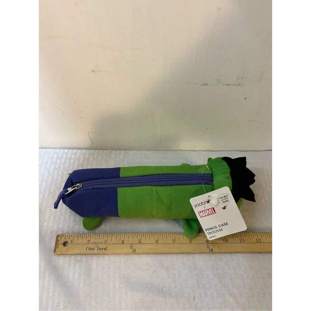 Yoobi & Marvel Hulk green purple pencil zipper case new 10
